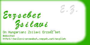 erzsebet zsilavi business card